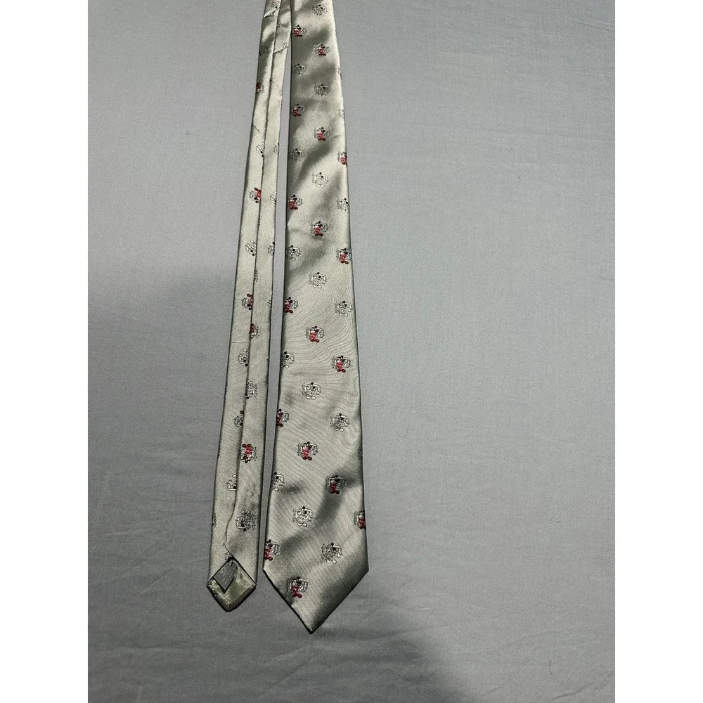 VINTAGE Balancine Presents The Tie‎ Works Disney Mickey Mouse Airplane Silver
